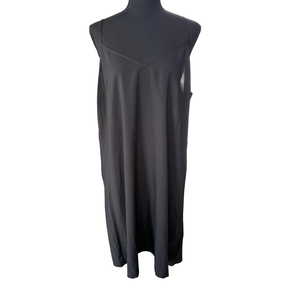 Veronica Beard Black 100% Silk V-Neck Slip Dress Little Black Dress Romantic LBD - Picture 1 of 8